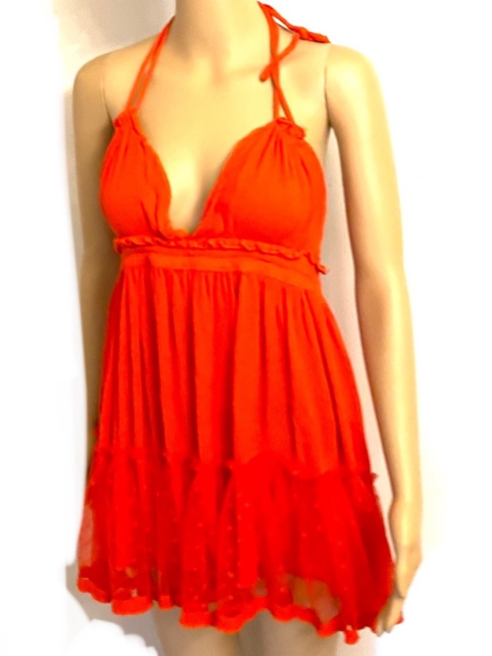 Red Halter Mini Dress - Stylish Women's Summer Dress